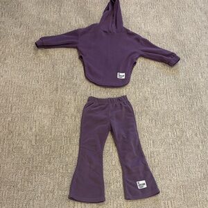 Purple Hoodie and Pants Set